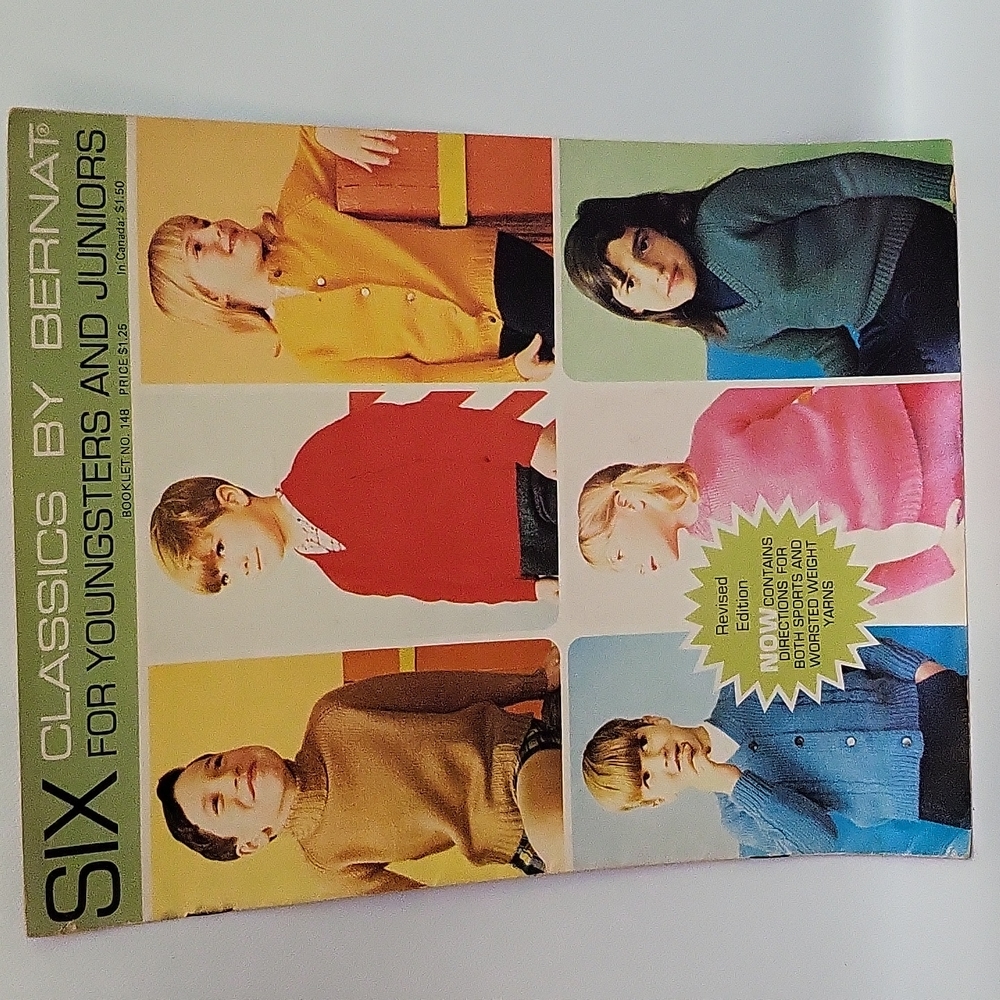 Six Classics By Bernat For Youngsters And Juniors Booklet  No. 148